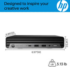 HP Pro 400 G9 Mini PC Desktop Computer  Intel CPU  16GB DDR5 RAM  256GB PCIe SSD  Triple 4K Display Support  USB-C  Ultra-Quiet Design  Bluetooth 5.2  WiFi 6  Keyboard and Mouse  Windows 11 Pro