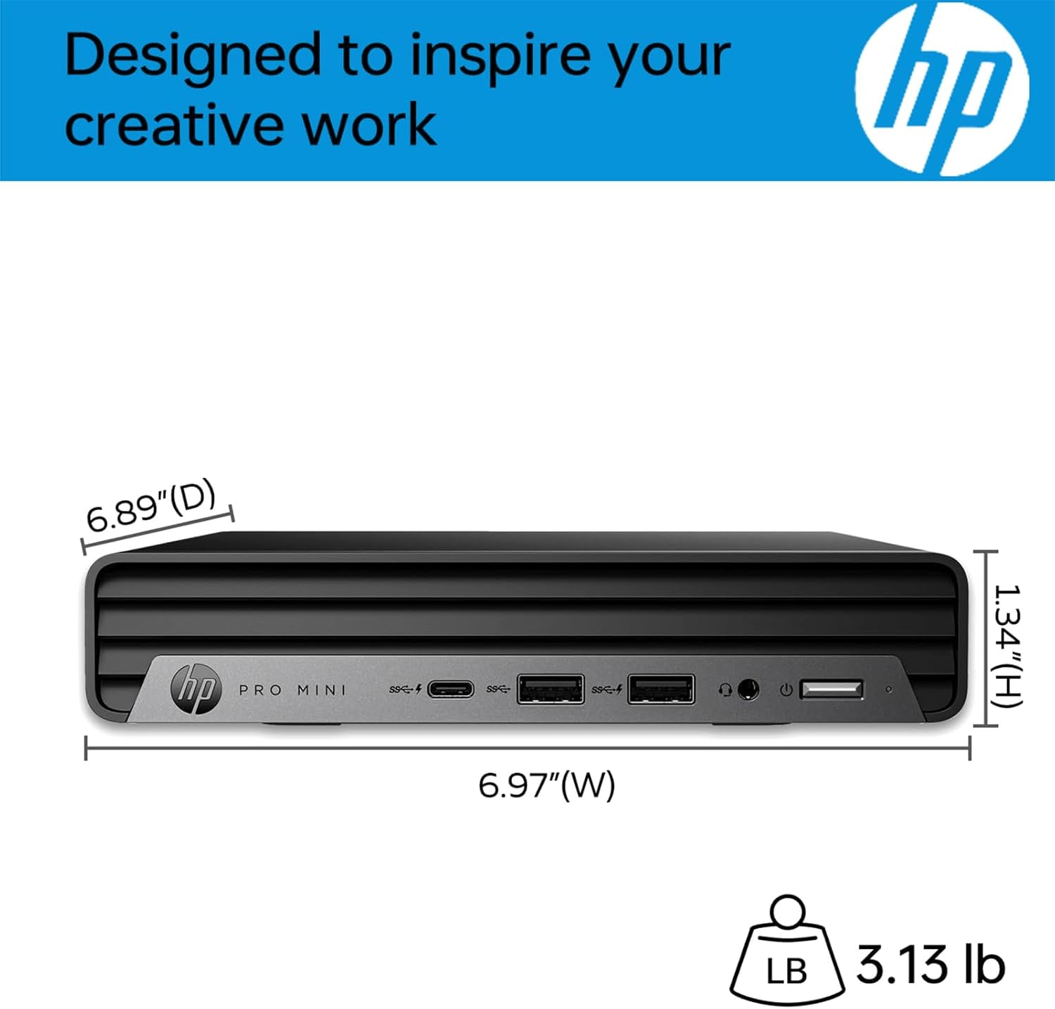 HP Pro 400 G9 Mini PC Desktop Computer  Intel CPU  16GB DDR5 RAM  256GB PCIe SSD  Triple 4K Display Support  USB-C  Ultra-Quiet Design  Bluetooth 5.2  WiFi 6  Keyboard and Mouse  Windows 11 Pro