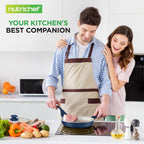 Nutrichef 54 Piece Professional Grade Complete Home Kitchen Cookware Set, Ceramic Non-Stick Bakeware, Pot and Pans Kit, Cool-Touch Handles, Safe for Gas, Electric, Induction Cooktops, Easy Clean