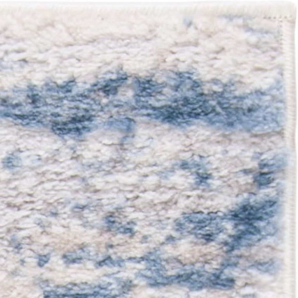 SAFAVIEH Amelia Collection Area Rug - 9' x 12', Ivory & Blue, Modern Abstract Design, Non-Shedding & Easy Care, Ideal for High Traffic Areas in Living Room, Bedroom (ALA768A)