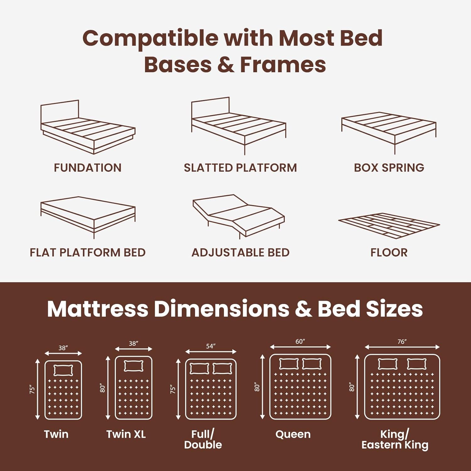 Queen Mattress, 14" Adaptive Memory Foam Mattress with High Density Foam & Breathable Knit Cover for Contouring Support & Pressure Relief, Bed Mattress in a Box, Non Toxic, Fiberglass Free