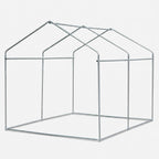 Outdoor Storage Portable Shed, 3/4 inch Thick Support Rods & Bolted Frame (Not Socket), Rolled Up Doors and Ventilation Window, Tent Garage 6 × 8 × 6 FT