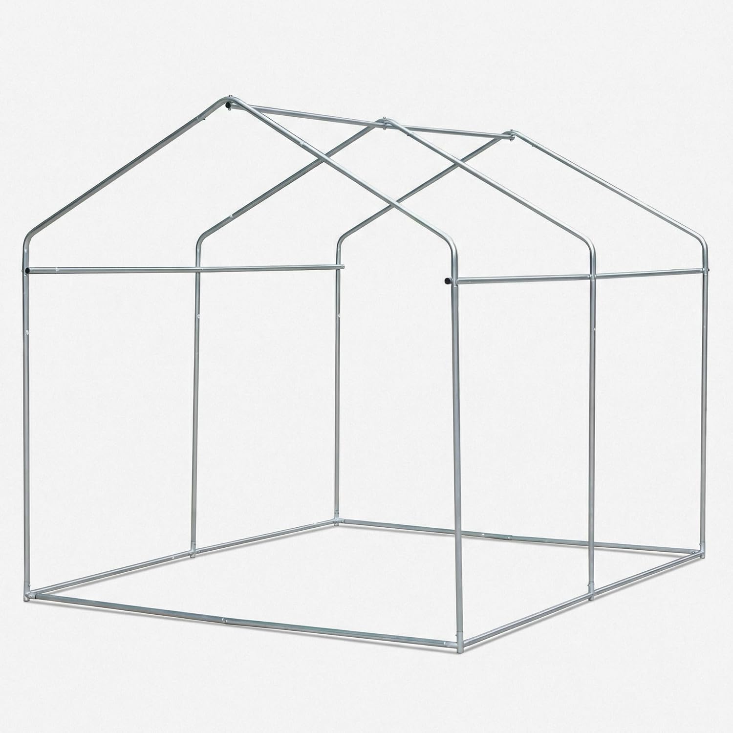 Outdoor Storage Portable Shed, 3/4 inch Thick Support Rods & Bolted Frame (Not Socket), Rolled Up Doors and Ventilation Window, Tent Garage 6 × 8 × 6 FT