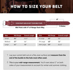 Occidental Leather 3" Ranger Leather Work Belt - Medium, OxyRed - Bridle Leather, Heavy-Duty Steel Roller Buckle, Edge Stitched - Made in USA