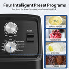 Aeitto Blenders for Kitchen with 1800W Motor, 68Oz. Large Capacity, 2-in-1 Blender & Grinder Combo, BPA-Free Countertop Professional Blender for Smoothies, Ice Crush, Frozen Drinks, Black