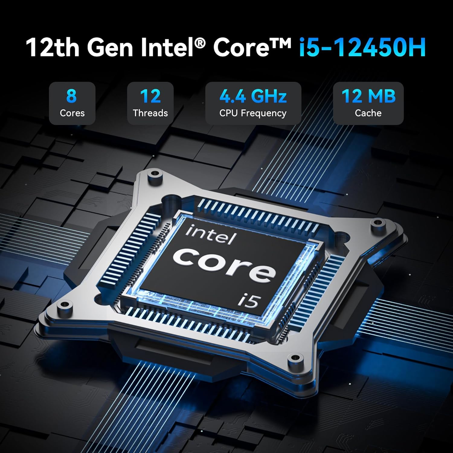 GEEKOM Mini PCBusiness Cost-Saving Star IT12(3-Year Coverage) with 12th Gen Intel i5-12450H Mini Computers 16 RAM/512GB SSD(Not LPDDR) Windows 11 Pro Desktop PC (Low-Power) Dual USB 4/8K(UHS-II)