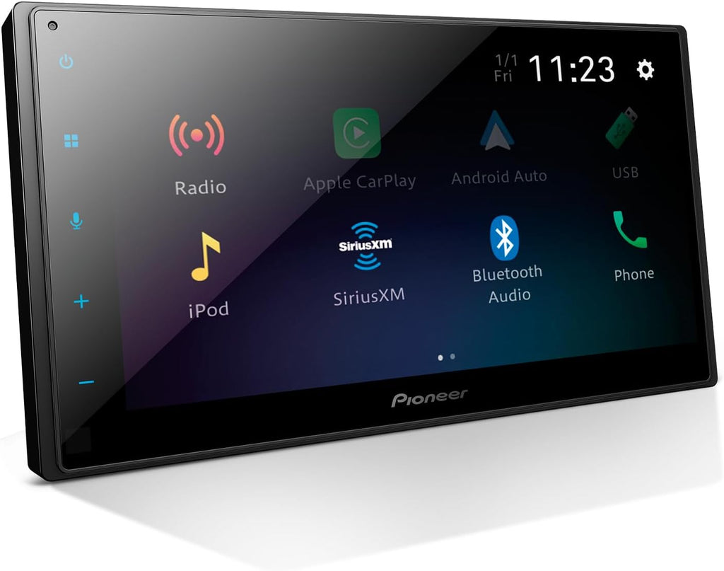 Pioneer DMH-1600NEX 6.8" Double-Din Digital Multimedia Receiver - Built in Bluetooth  Wired Apple CarPlay and Android Auto  Touchscreen  Rear Camera Input