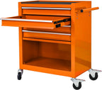 4 Drawers Rolling Tool Cart on Wheels, Trolley Organizer Tool Case Tool Chest, Multifunctional Tool Storage Tool Box for Workshop, Garage, Warehouse, Repair Shop(24.2"W×12.9"D×29.9"H-Orange)