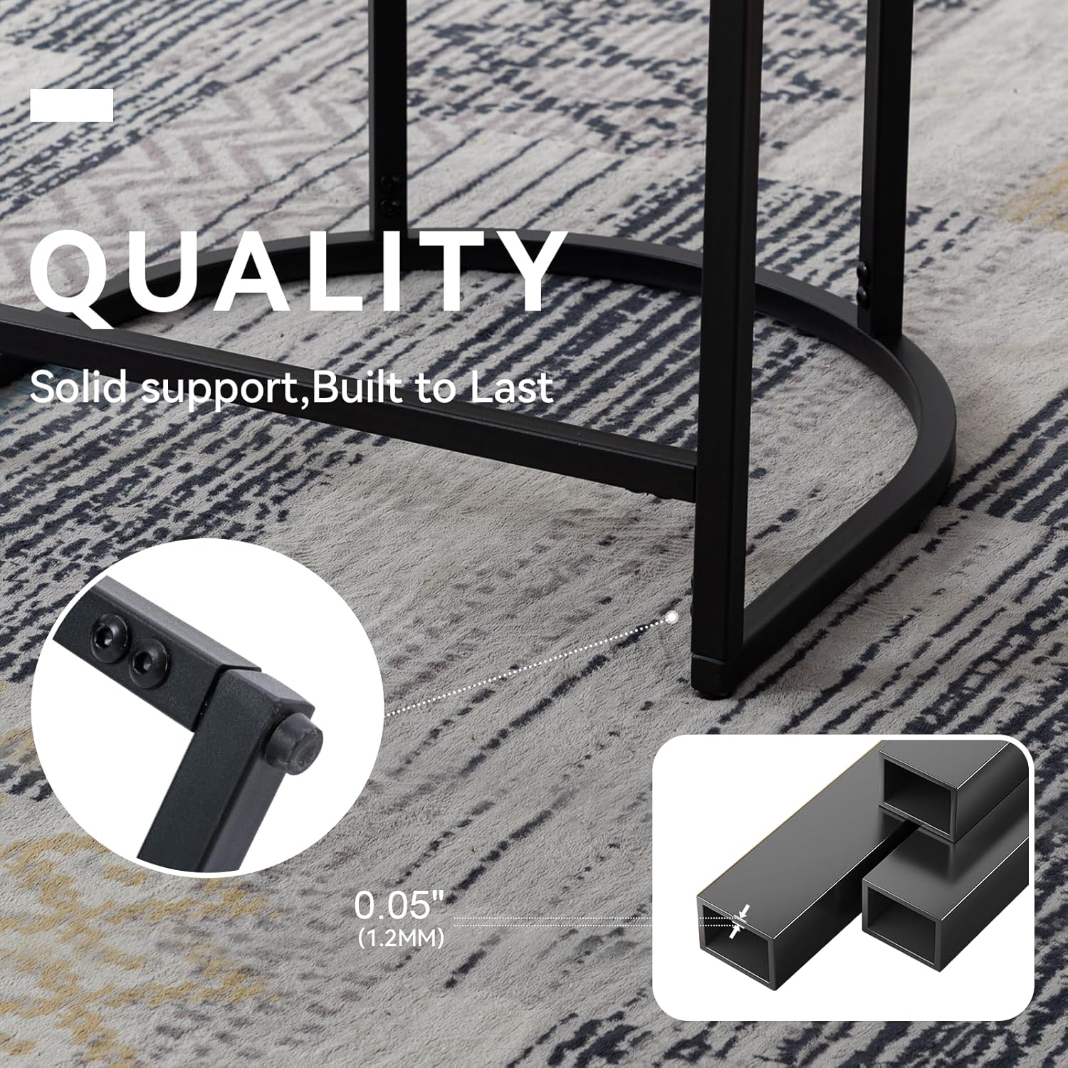 PU Leather Bar Stools Set of 3, Modern Upholstered Counter Height Bar stools 24" Leather Barstools Barrel Kitchen Counter Island Stools with Black Metal Base, White