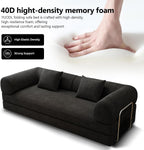 78.8" Modular Sofa Bed - 4-in-1 Convertible Design with Corduroy Fabric and High Density Sponge, Removable Cover and Fixed Frame