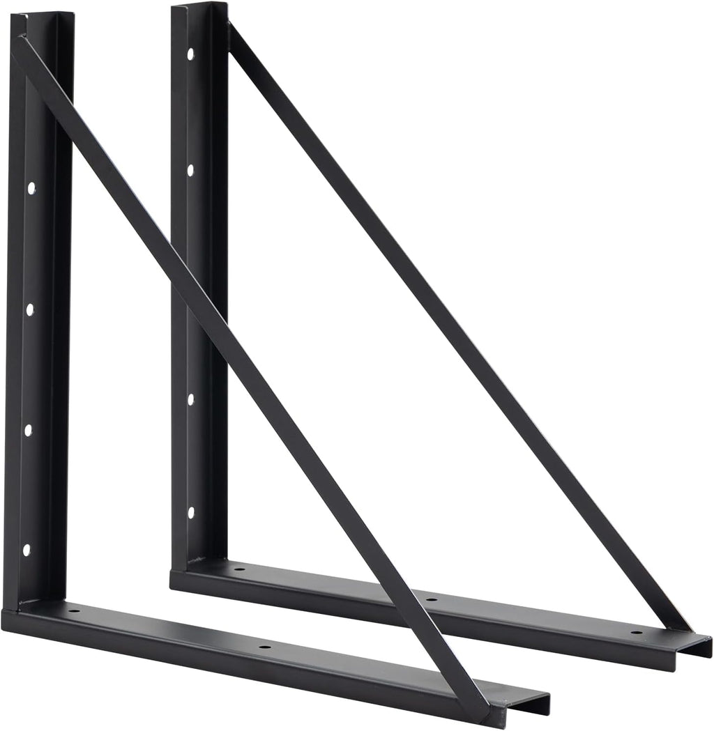 Colinktool Underbody Steel Mounting Brackets,18 x 18 Inch Truck Tool Box Mounting Kit, with Screws Spacers and Sleeves - 2 PCS