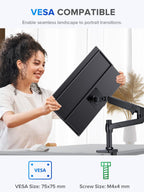 UPERFECT 22" Portable Monitor 2K QLED w/VESA & 180° Adjustable Stand  2560×1440 QHD FreeSync HDR Gaming Display  USB-C HDMI Travel Second Monitor for Laptop  Phone  PC & Gaming Consoles