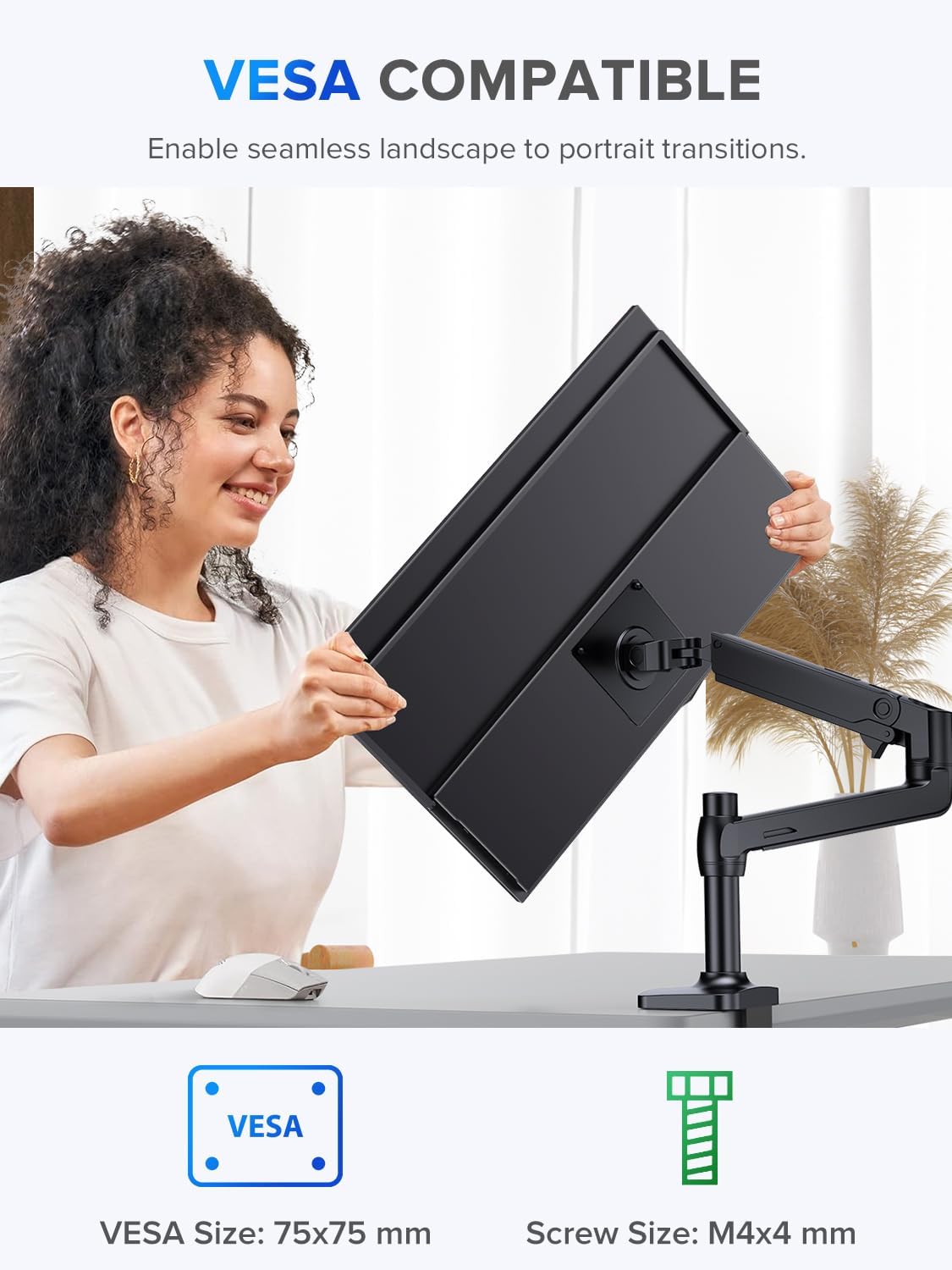 UPERFECT 22" Portable Monitor 2K QLED w/VESA & 180° Adjustable Stand  2560×1440 QHD FreeSync HDR Gaming Display  USB-C HDMI Travel Second Monitor for Laptop  Phone  PC & Gaming Consoles
