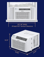 DELLA 8000 BTU Energy Saving Window Air Conditioner, Work with Alexa, Cools Up to 350 Sq. Ft, GEO Location, AC Unit with WIFI Smart Controls, Remote, Dehumidifier, Fan, Reusable Filter, Easy Install