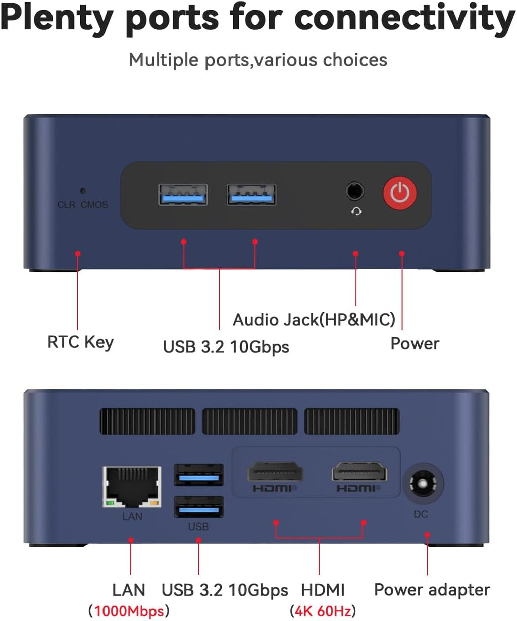 Beelink SER3 Mini PC  AMD Ryzen 3 3200U(14nm  2C/4T) up to 3.5GHz  Mini Gaming Computer 16GB DDR4 RAM 500GB PCIE3.0 X4 SSD  Micro PC 4K@60Hz Dual Display  Mini Computer WiFi6/BT5.2/HTPC/W-11 Pro