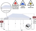 Eurmax USA 10'x20' Pop Up Canopy Tent Commercial Instant Canopies with Heavy Duty Roller Bag Bonus 6 Sand Weights Bags (Black)