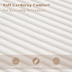Folding Sofa Bed with Pillow, Convertible Sleeper Chair, Comfy Floor Futon Couch Mattress Lounge Sofa for Adults Portable Fold Out Chair Bed for Living Room Bedroom, Single, Beige