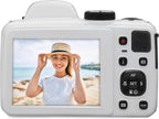 Kodak PIXPRO AZ405-WH 20MP Digital Camera 40X Optical Zoom 24mm Wide Angle Lens Optical Image Stabilization 1080P Full HD Video 3" LCD Vlogging Camera (White)  Full Frame