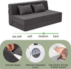 MeMoreCool Boneless Folding Sofa Bed Queen, Corduroy Convertible Sleeper Chair, Foldable Foam Mattress Chair, Comfy Fold‑Out Futon Couch Bed, Large Floor Sofa Couch for Living‑Room Guest