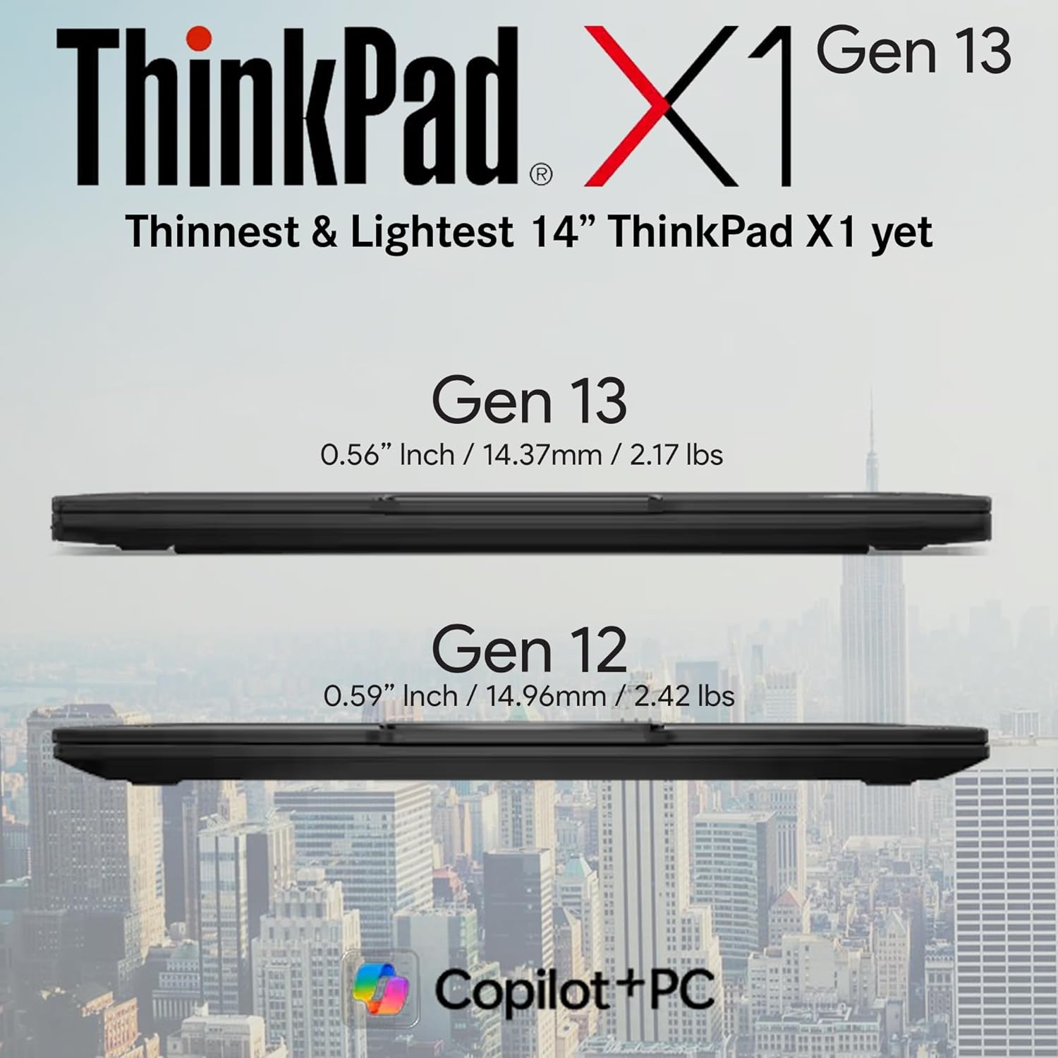 Lenovo Gen 13 ThinkPad X1 Carbon Touchscreen Laptop with Intel Ultra 7 265U Processor  14" WUXGA 100% sRGB  32GB DDR5 RAM  1TB NVMe Performance SSD  FHD+ IR+ RGB Camera  and Windows 11 Pro