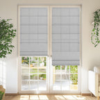 BERISSA 70% Blackout Roman Shades for Windows Cordless,Pull Down Jacquard Fabric Roman Blinds,Privacy Window Shades for Door Windows,Bedroom,Office,Easy to Install,Gray,69" W x 78" H