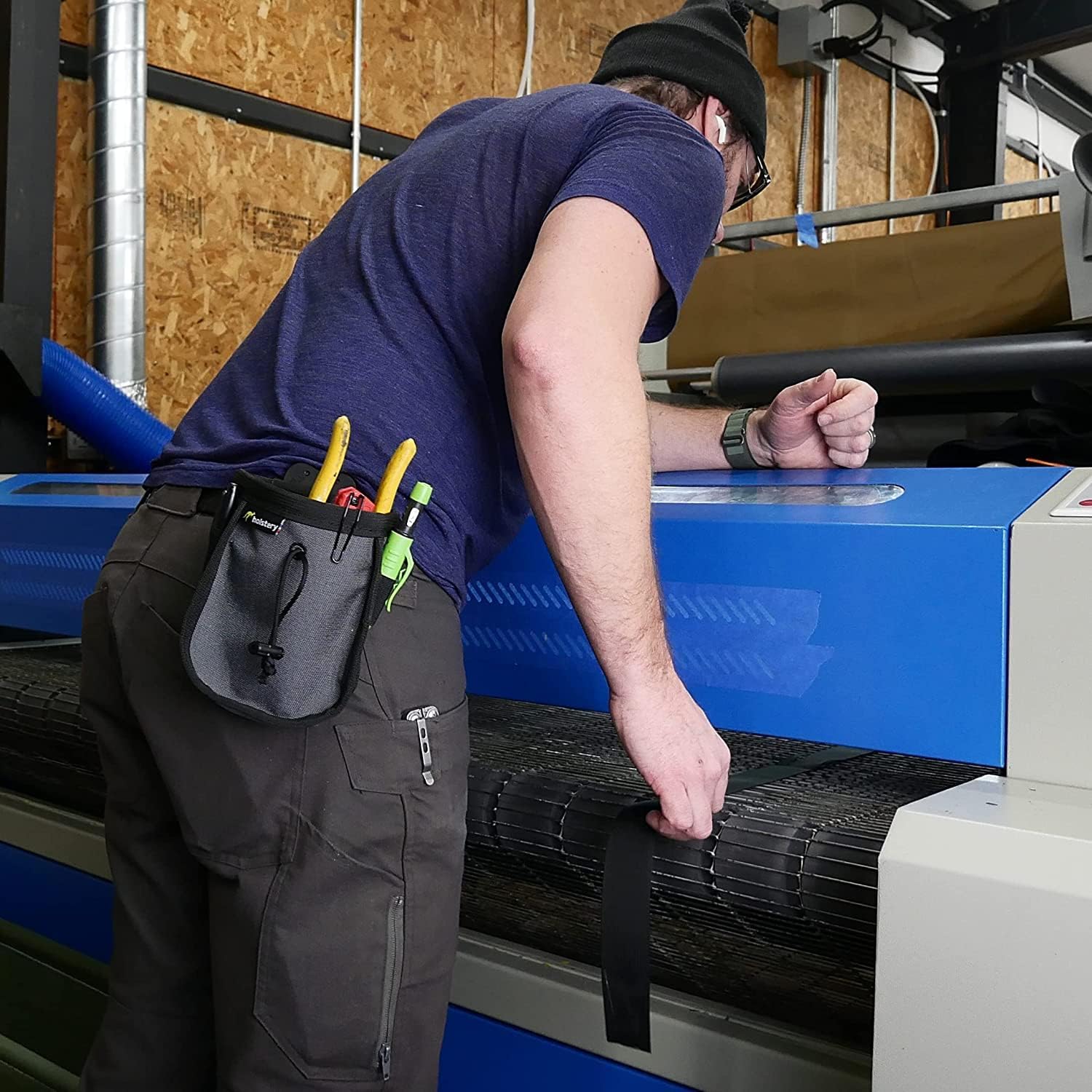 Joey Pouch PRO | Clip-On Tool Belt Bag for Tools, Screws, and Nails - Great for an Electrician, HVAC Tech, Plumber, Carpenter, Contractor, Handy Man, and Any Tradesperson - Metal Clip