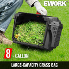 EWORK Corded Electric Lawn Mower 14-Inch, 11Amp Electric Push Mower with 30L Collection Bag, 4-Height Adjustment, Lightweight Lawnmower for Garden, Yard
