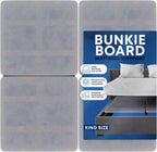 Greaton, Premium 38mm Split Wood Bunkie Board for King Size Bed - 4-Piece Under Mattress Support Board, Fully Assembled, Fabric Ventilation Cover - Replaces Wooden Slats or Box Spring for Bed Frames