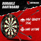 Ruthless Home Darts Centre with or Without LED Light Options | Home Dart Board Centre Including Cabinet, Dartboard and 2 Sets of Darts.
