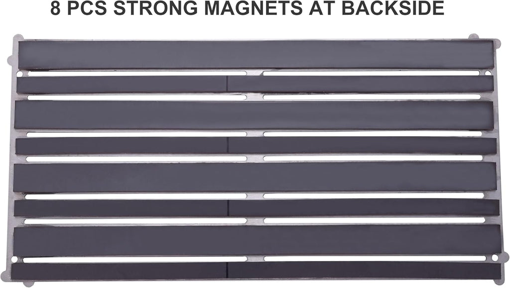 Magnetic Tool Holder & Pad, Mechanic Tool Tray, Magnetic Parts Mat, Automotive Organizer for Screws, Bolts, Wrench and Socket, Super Strong Magnets Stay Vertical, Horizontal and Upside Down (Set of 4)