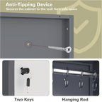 Metal Garage Storage Cabinet,Broom Closet Storage Cabinet,Utility Closet Cabinet for Garage,Office,Gym,Grey-White