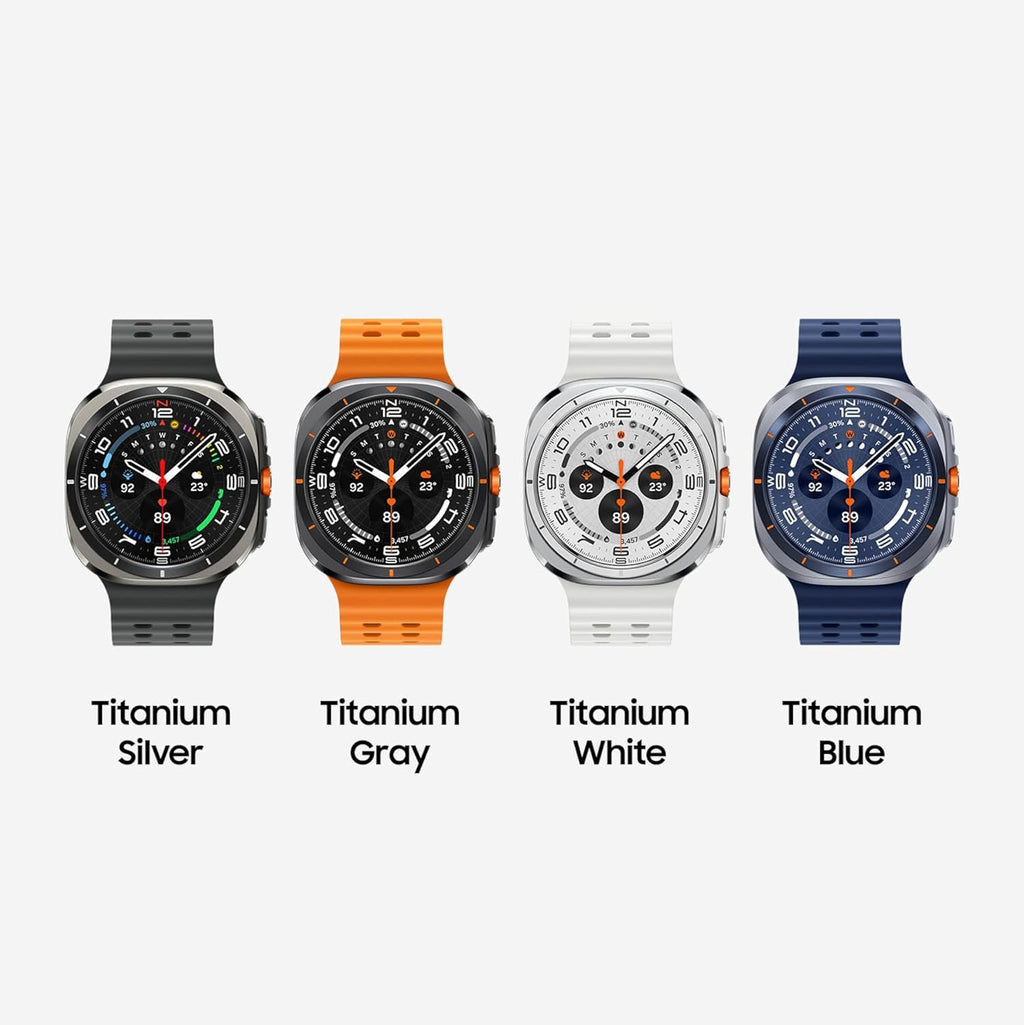 Samsung Galaxy Watch Ultra (2025) 47mm LTE Smartwatch  Titanium Casing  Advanced Sleep Coaching  Running Coach  Energy Score  Heart Rate Tracking  GPS  Titanium Silver US Version  2 Yr Warranty