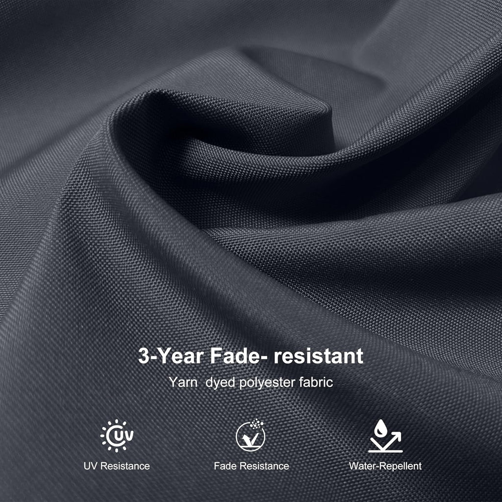 PURPLE LEAF 10' × 13' Patio Umbrella White Cantilever Umbrella Aluminum Square Outdoor Offset Umbrella Hanging Windproof with 360° Rotation for Garden Deck Pool, Light Grey