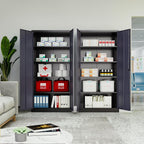 Metal Locker Storage Cabinet,Locking Cabinet with Doors and Adjustbale Shelves,Garage Storage Cabinets for Basement,Home Office