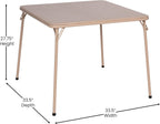 Flash Furniture Madison 5-Piece Folding Card Table and Chairs Set, Portable Event Table and Chairs Set for Indoor and Outdoor Gatherings, Tan