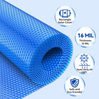 BigXwell Solar Pool Cover  Blue 16-mil 12 x 24 Foot Rectangle Solar Blanket for In-Ground Pools  1600 Series Heavy-Duty Insulating Pool Heater Covers for Swimmer