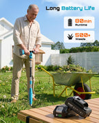 SEESII Stand-Up Weed Puller Tool with 40"-47" Adjustable Handle, High-Power 3-Claw Stainless Steel Spiral, 4S Deep Root Removal, One-Button Eject, Dandelion Remover & Crabgrass Puller for Garden