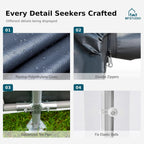 6x10ft Storage Sheds, Outdoor Portable Carport Shelter Garages Heavy Duty Canopy with Rolled up Zipper Doors, Outside Utility Shed Garage Tent for Motorcycle, Bicycles and Camping Tools