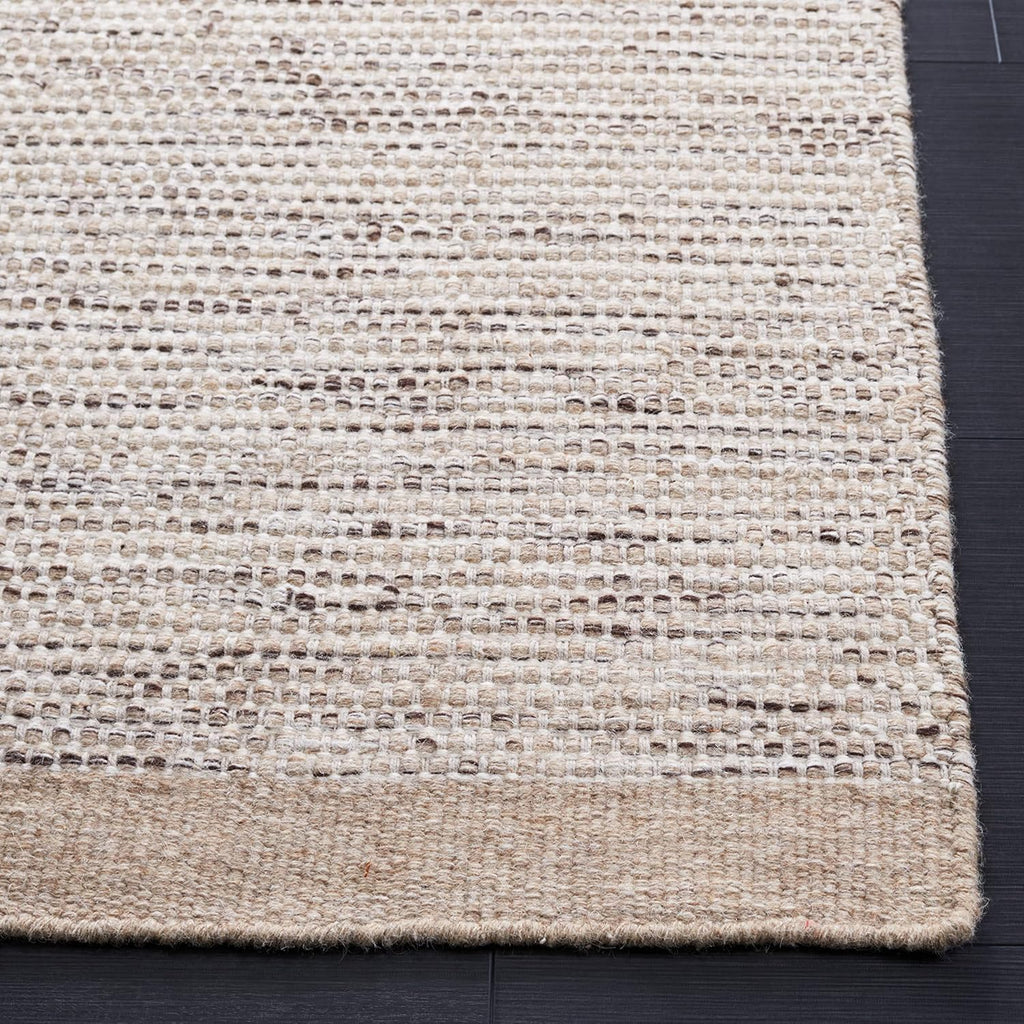 SAFAVIEH Vermont Collection Area Rug - 9' x 12', Beige & Ivory, Handmade Wool, Ideal for High Traffic Areas in Living Room, Bedroom (VRM807B)