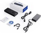 WAVLINK Displaylink Docking Station 3 Monitors with 130W Power Delivery  10Gbps USB for MacBook M1/M2/M3/Windows  USB-C(3 HDMI  2 DisplayPort  2 USB-C  4 USB3.1  Ethernet  Audio)