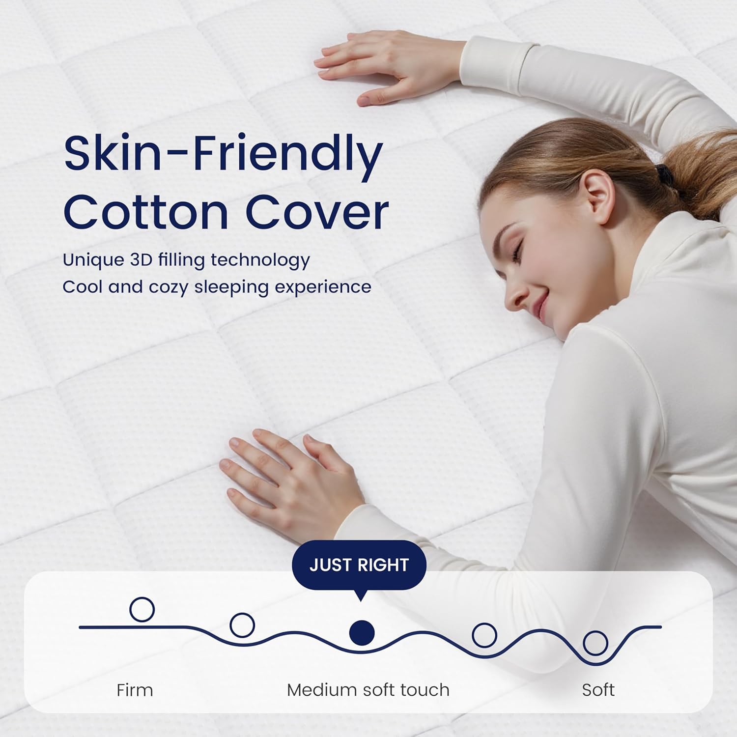 Cal King Mattress, 14 Inch California King Size Mattress in a Box, Medium Pocket Spring and Gel Memory Foam for Superior Comfort, Pressure Relief, Strong Edge Support