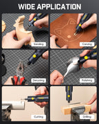 Fanttik F2 Pro Kit Cordless Rotary Tool Kit, Strong Motor, 5 Variable Speed, 25000 RPM, 44 Accessories, for 3D Printed Sanding, Polishing, Drilling, Carving, Cutting DIY Crafts in Flip-Top Case