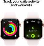 Apple Watch Series 11 GPS + Cellular 42mm Smartwatch with Rose Gold Aluminum Case w Light Blush Sport Band - S/M. Sleep Score  Fitness Tracker  Health Monitoring  Always-On Display  Water Resistant