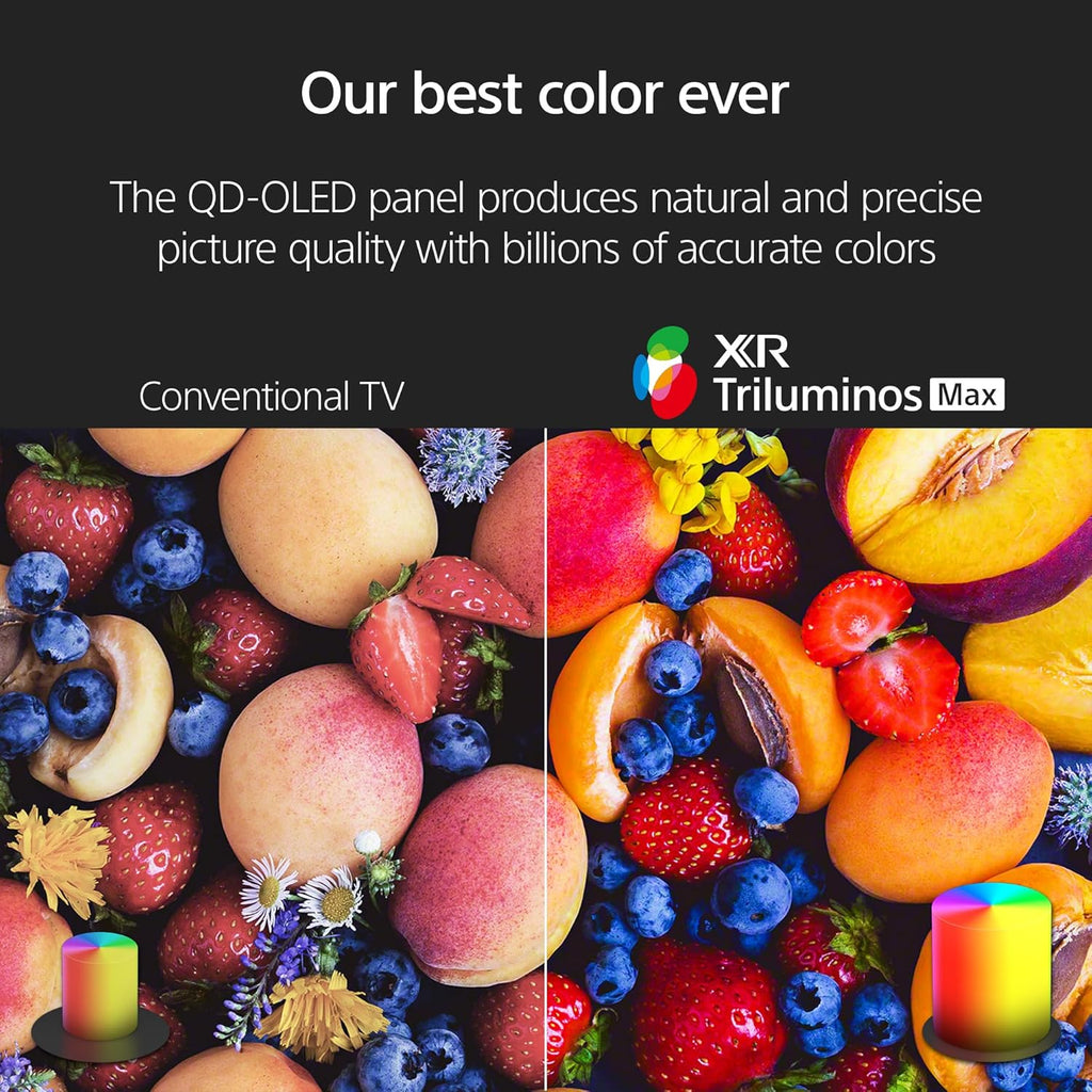 Sony BRAVIA 8 II 65 Inch TV  QD OLED  4K Smart Google TV  XR Processor with AI Technology  Ultra Slim Design  120hz Television  Dolby Vision/Atmos  Exclusive Features for PS5  K-65XR80M2  2025 Model