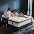 Queen Size Mattress, 14 Inch Hybrid Mattress in a Box, Gel Memory Foam Individually Wrapped Pocket Coils Innerspring Pressure Relief, Firm