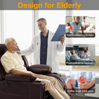 Triple Motor Large Power Lift Recliner Chair for Elderly with Heat and Massage, Lay Flat Lift Chairs for Seniors Infinite Position, Extended Footrest (Dark Brown)