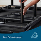 Lucid L150 Adjustable Base – Bed Frame with Head and Foot Incline – Wireless Remote Control – Premium Quiet Motor, Twin XL size, Charcoal
