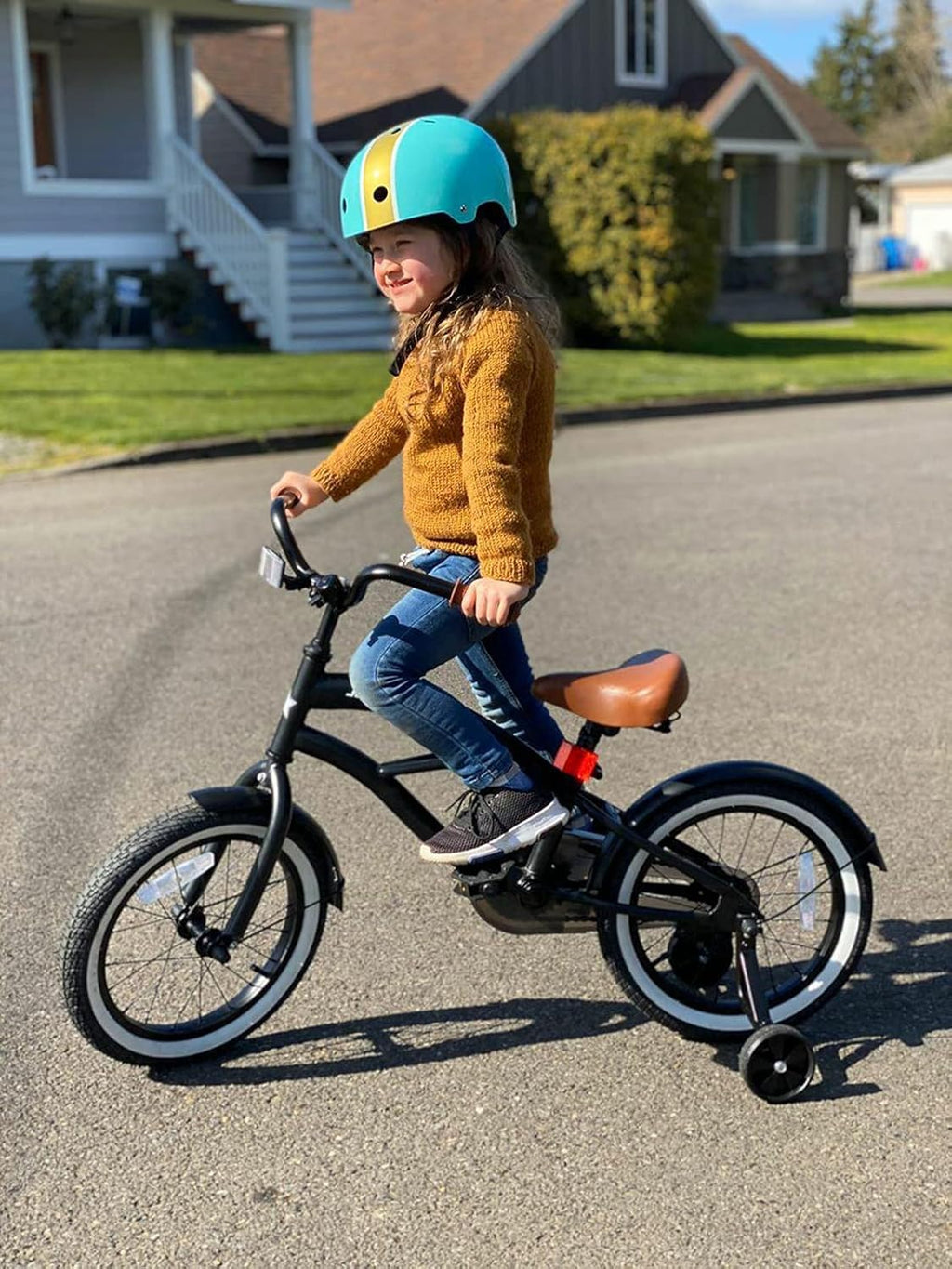 JOYSTAR 12 14 16 Inch Kids Cruiser Bike for Ages 2-7 Years Old Girls & Boys, Kids' Bike with Training Wheels, Coaster Brake, Adjustable Seat & Fenders, Child Bicycles