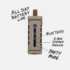 Turtlebox Ranger: Loud! Outdoor Portable Bluetooth 5.4 Speaker | Rugged  Waterproof  Ultra-Portable | Plays to 105db  Deep Bass  Shockproof  Unlimited Pairing for Full Stereo Experience  Tan