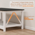 Farmhouse Coffee Table, Black and White Coffee Table for Living Room, 2-Tier Rectangular Wooden Centre Cocktail Table with Slats Shelf Storage and V-Shaped Frame Modern Coffee Tables Oak Black
